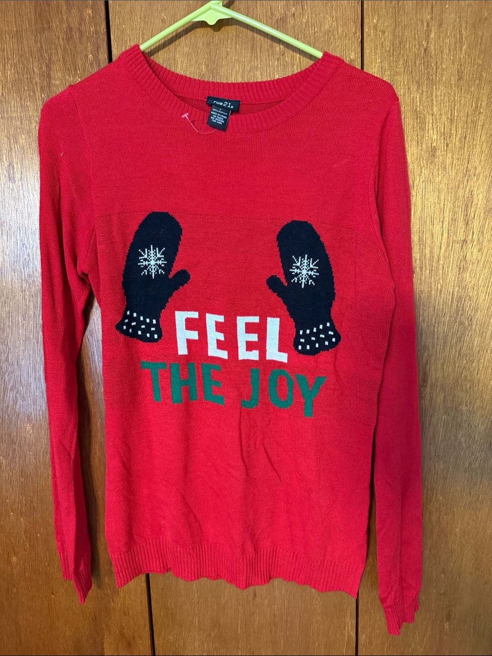 Red "Feel The Joy" Holiday Sweater by rue21